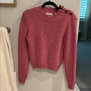 Doen Cozy Pink Sweater with Button Detail